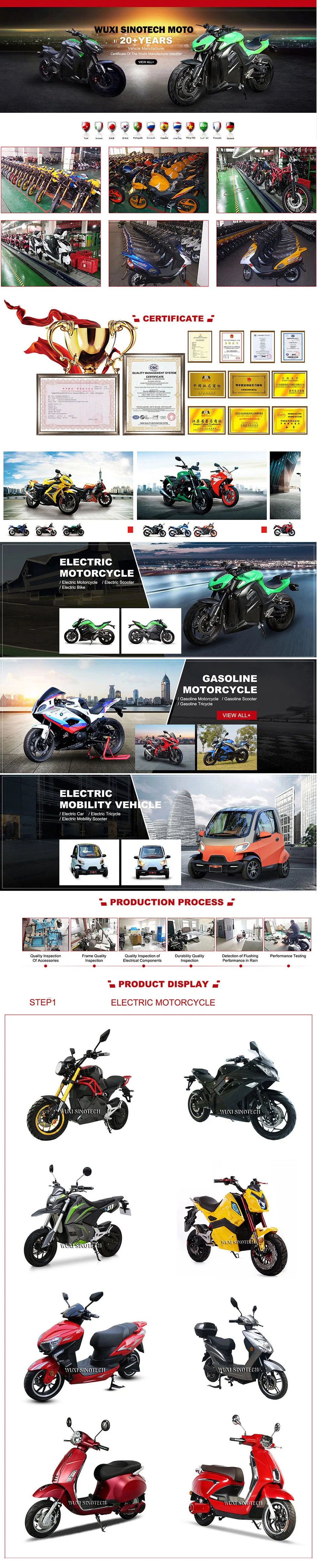 Super Range EEC Manufactory Direct Wholesale 2000W Electric Scooter Electric Motorcycles